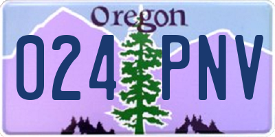 OR license plate 024PNV