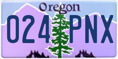 OR license plate 024PNX