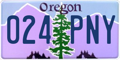 OR license plate 024PNY