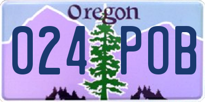 OR license plate 024POB