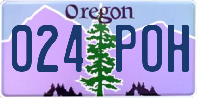 OR license plate 024POH