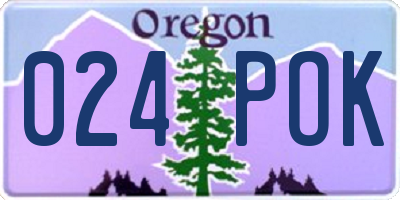 OR license plate 024POK