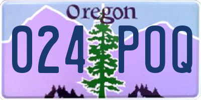 OR license plate 024POQ