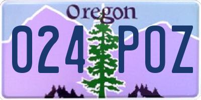 OR license plate 024POZ