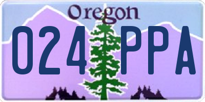 OR license plate 024PPA