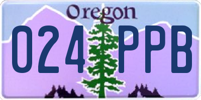 OR license plate 024PPB