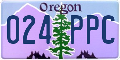 OR license plate 024PPC