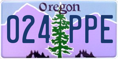 OR license plate 024PPE