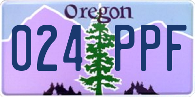 OR license plate 024PPF