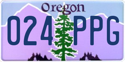 OR license plate 024PPG