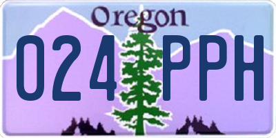 OR license plate 024PPH