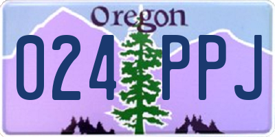 OR license plate 024PPJ