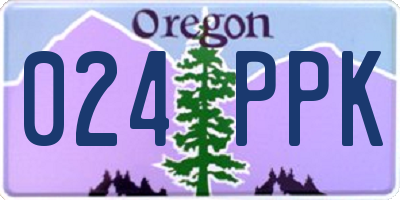 OR license plate 024PPK