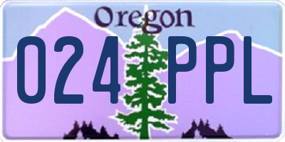OR license plate 024PPL