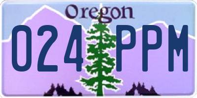 OR license plate 024PPM