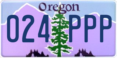 OR license plate 024PPP