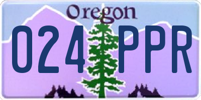 OR license plate 024PPR