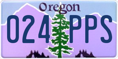 OR license plate 024PPS