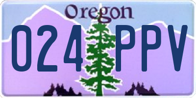 OR license plate 024PPV