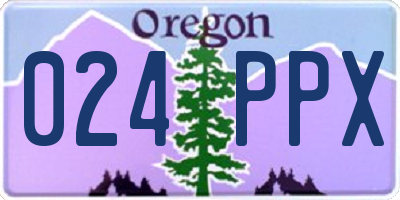 OR license plate 024PPX