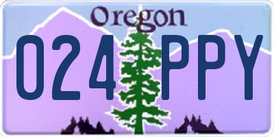 OR license plate 024PPY