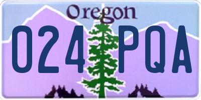 OR license plate 024PQA
