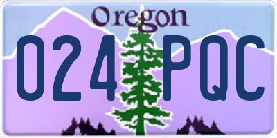 OR license plate 024PQC