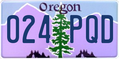 OR license plate 024PQD