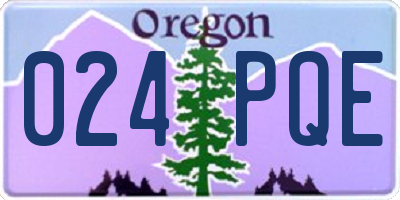 OR license plate 024PQE