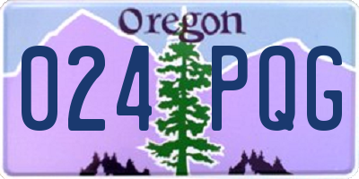 OR license plate 024PQG