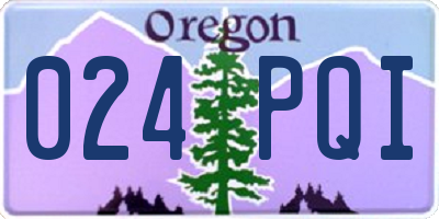 OR license plate 024PQI