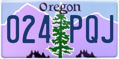 OR license plate 024PQJ