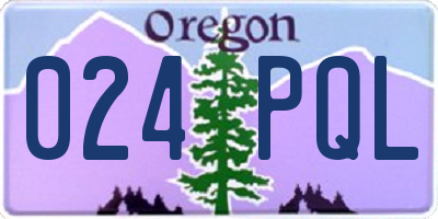 OR license plate 024PQL