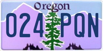 OR license plate 024PQN