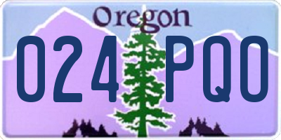 OR license plate 024PQO