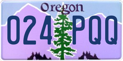 OR license plate 024PQQ
