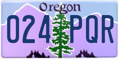 OR license plate 024PQR