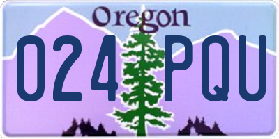 OR license plate 024PQU