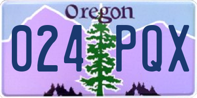 OR license plate 024PQX