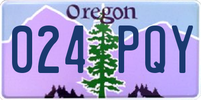 OR license plate 024PQY