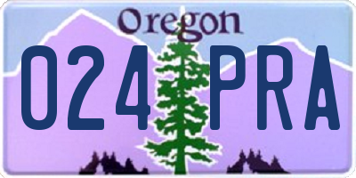 OR license plate 024PRA