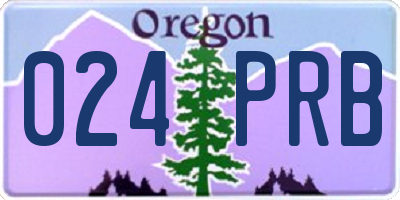 OR license plate 024PRB