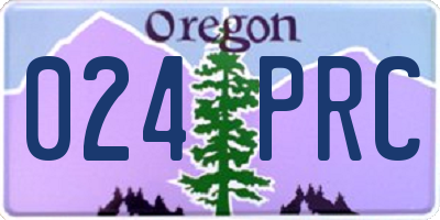 OR license plate 024PRC