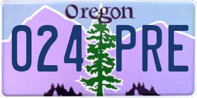 OR license plate 024PRE