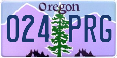 OR license plate 024PRG
