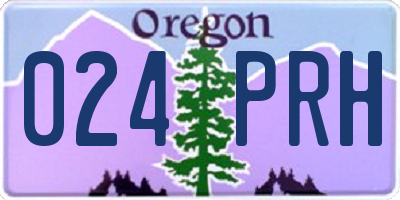 OR license plate 024PRH