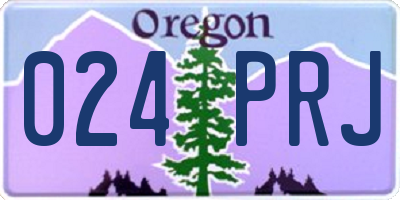 OR license plate 024PRJ