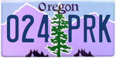 OR license plate 024PRK