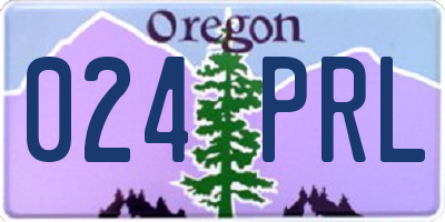 OR license plate 024PRL