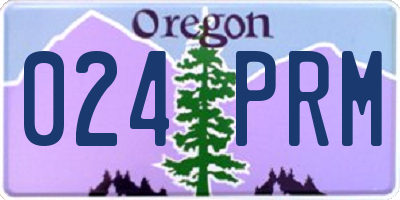 OR license plate 024PRM